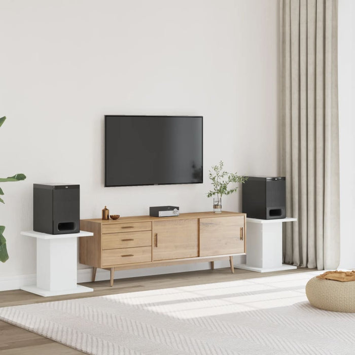 Speaker Stands 2 Pcs White 30X30X40 Cm Engineered Wood Npxlap