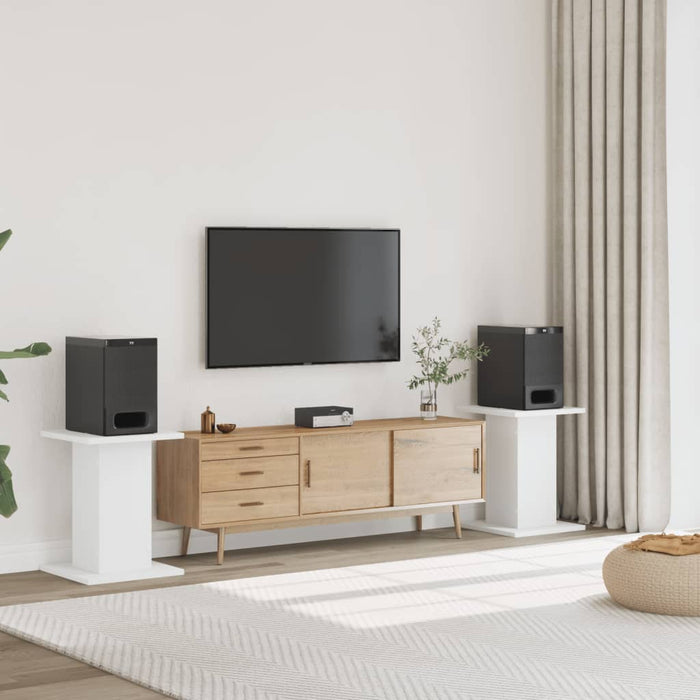 Speaker Stands 2 Pcs White 30X30X60 Cm Engineered Wood Npxlpa