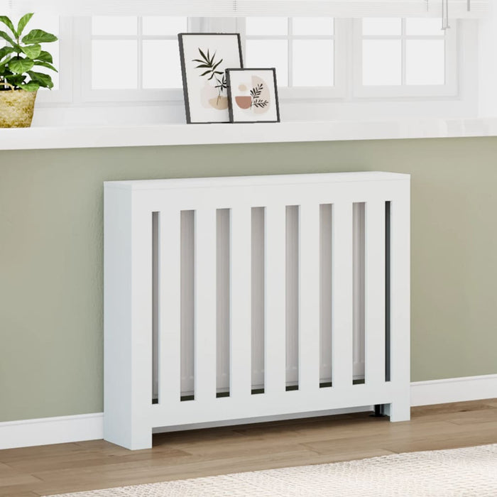 Radiator Cover White 104X20X82 Cm Engineered Wood Npxitp