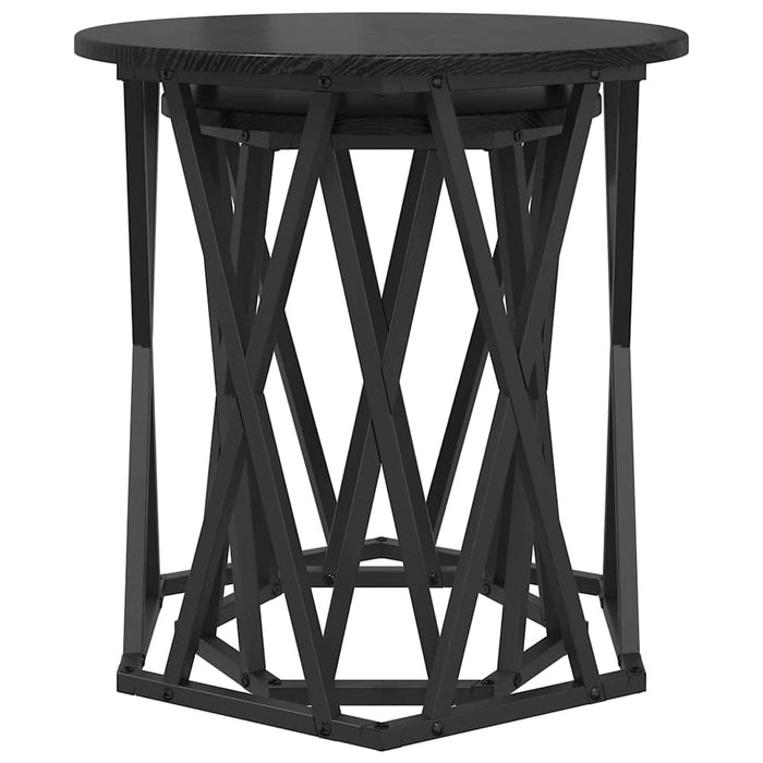 Coffee Table 2 Pcs Black Oak 50 X 50 X 50 Cm Nlnxlo