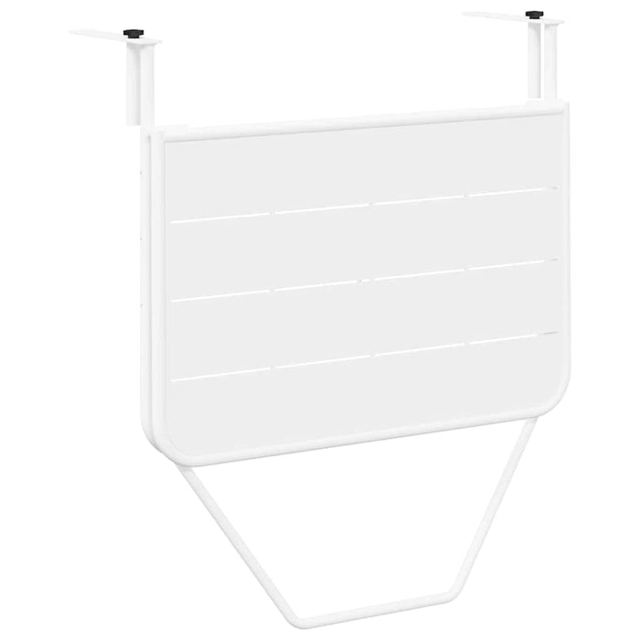 Hanging Balcony Table White 60 X 39 X 65 Cm Steel Axbbnbia