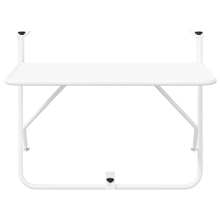 Hanging Balcony Table White 60 X 39 X 65 Cm Steel Axbbnbia