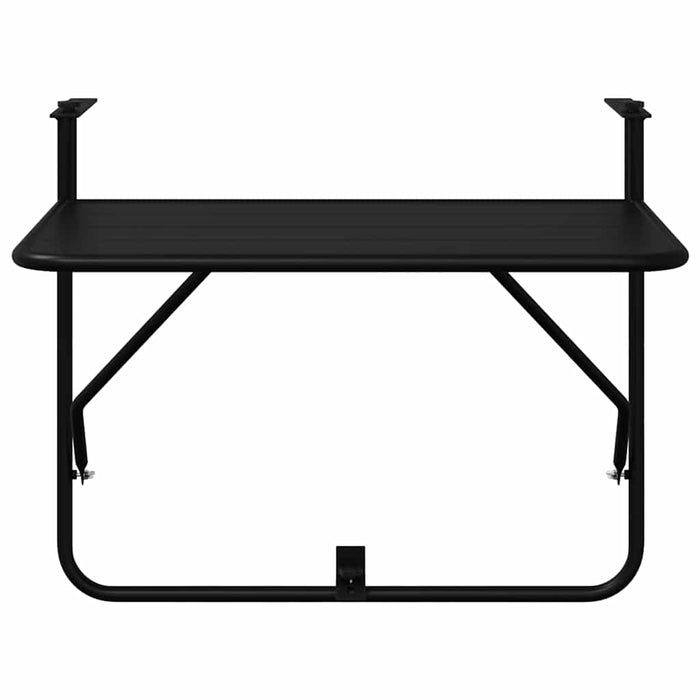 Hanging Balcony Table Black 60 X 39 X 65 Cm Steel Axbbnbip