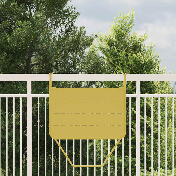 Hanging Balcony Table Gold 60 X 39 X 65 Cm Steel Axbbnbil