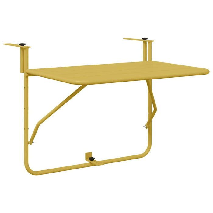 Hanging Balcony Table Gold 60 X 39 X 65 Cm Steel Axbbnbil