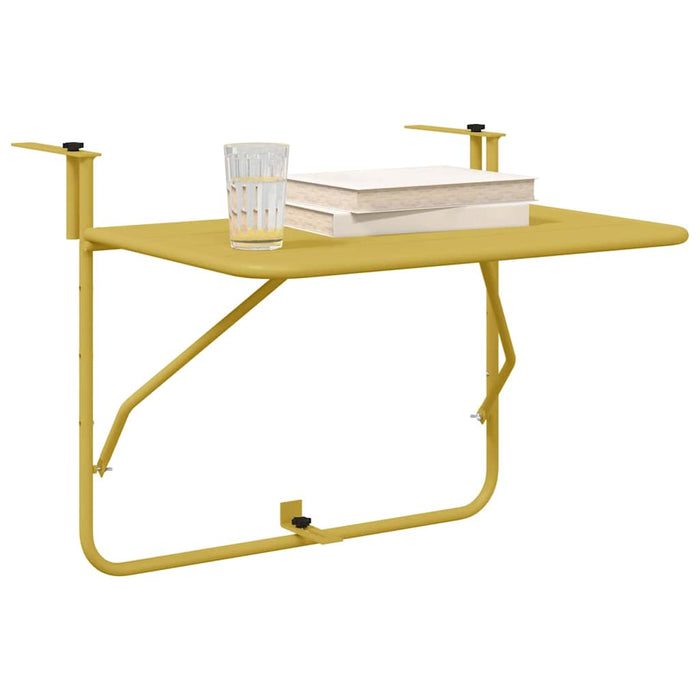 Hanging Balcony Table Gold 60 X 39 X 65 Cm Steel Axbbnbil
