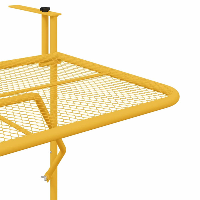 Hanging Balcony Table Mustard 60 X 39 X 65 Cm Steel Axbbnbno