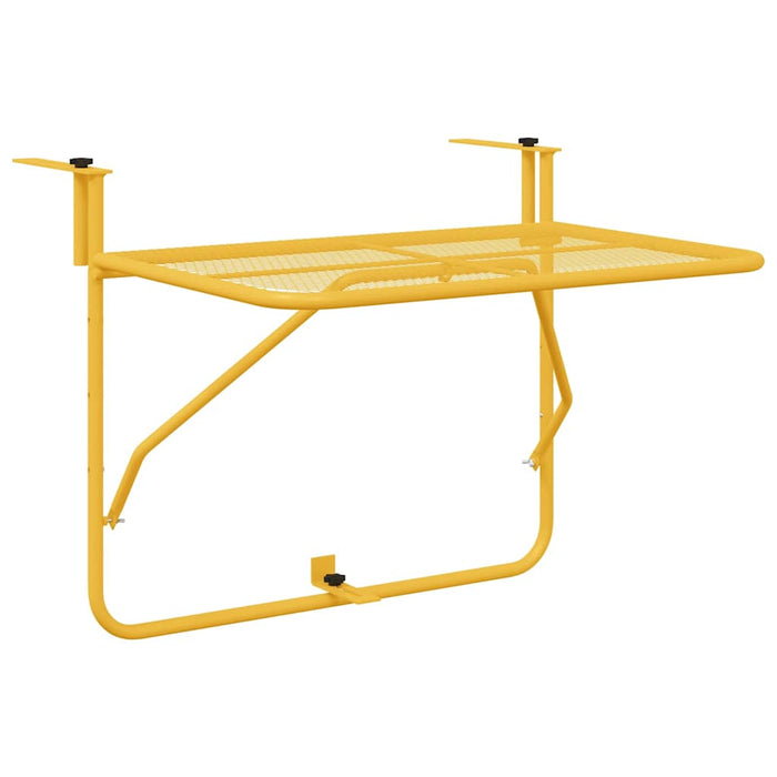 Hanging Balcony Table Mustard 60 X 39 X 65 Cm Steel Axbbnbno