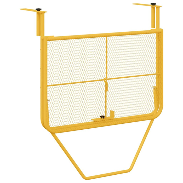 Hanging Balcony Table Mustard 60 X 39 X 65 Cm Steel Axbbnbno