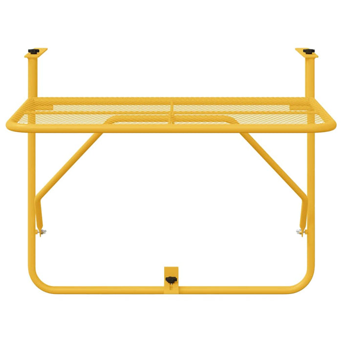 Hanging Balcony Table Mustard 60 X 39 X 65 Cm Steel Axbbnbno