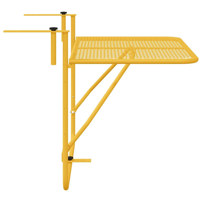 Hanging Balcony Table Mustard 60 X 39 X 65 Cm Steel Axbbnbno