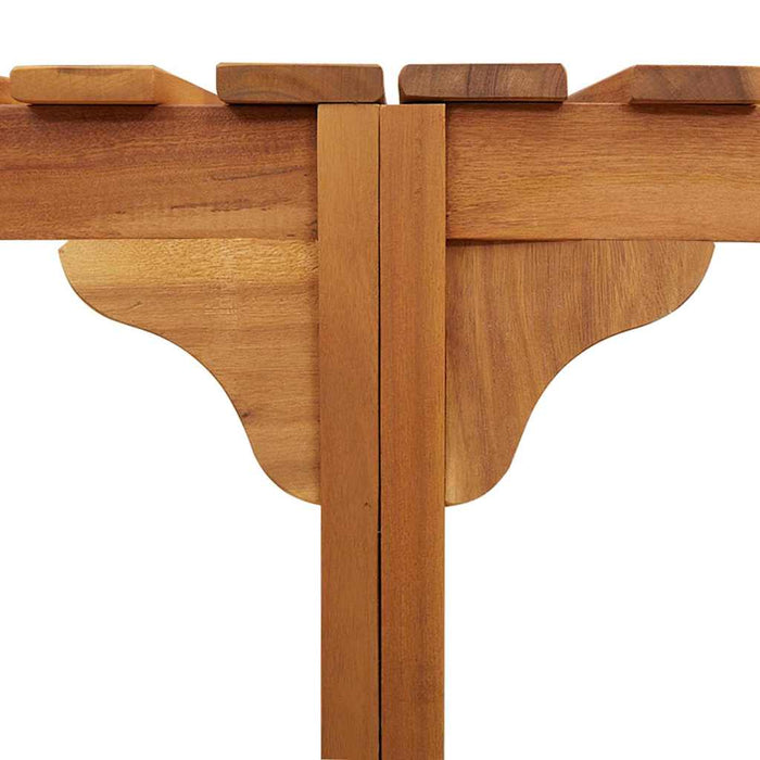 Hot Tub Surround Brown 272 X 120 X 55.5 Cm Solid Acacia Wood Aobnoxi