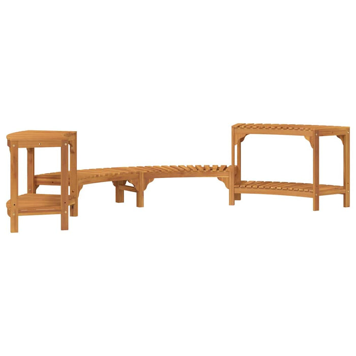 Hot Tub Surround Brown 272 X 120 X 55.5 Cm Solid Acacia Wood Aobnoxi