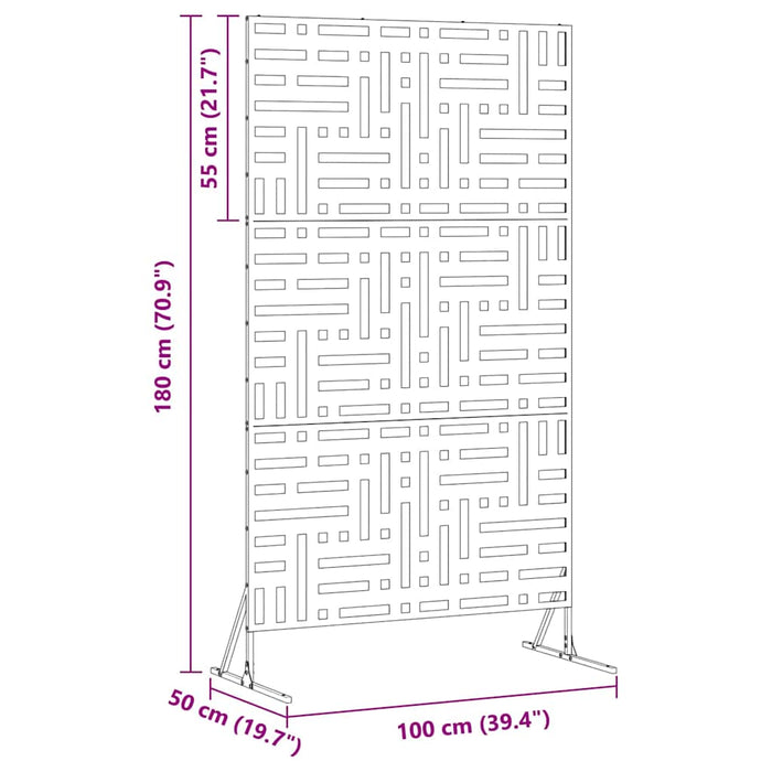 Privacy Screen Black Steel Nlnpak
