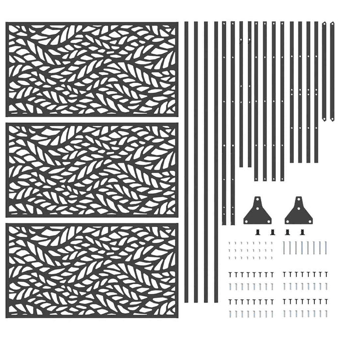 Privacy Screen Black Steel Nlnppl