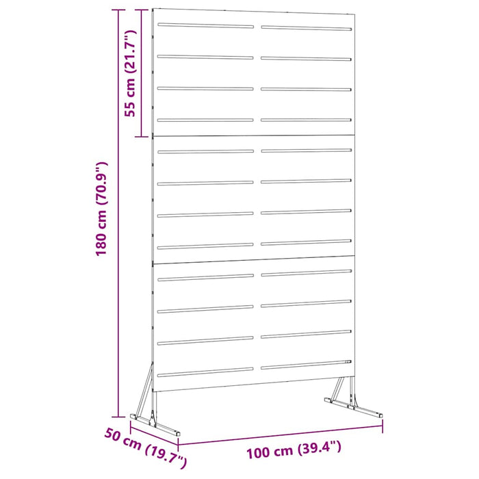 Privacy Screen Black Steel Nlnplt