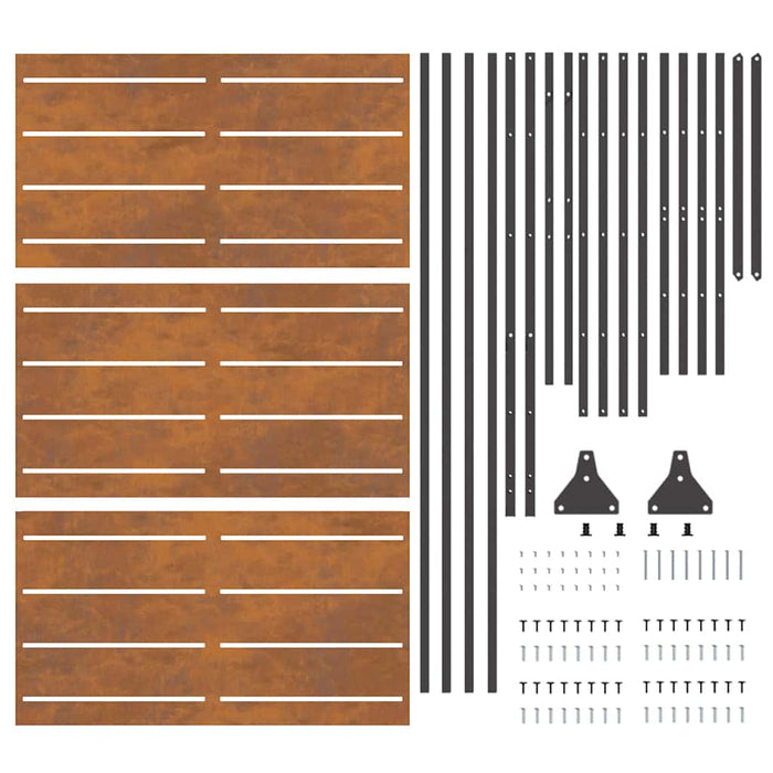 Privacy Screen Grey Steel Nlnplk