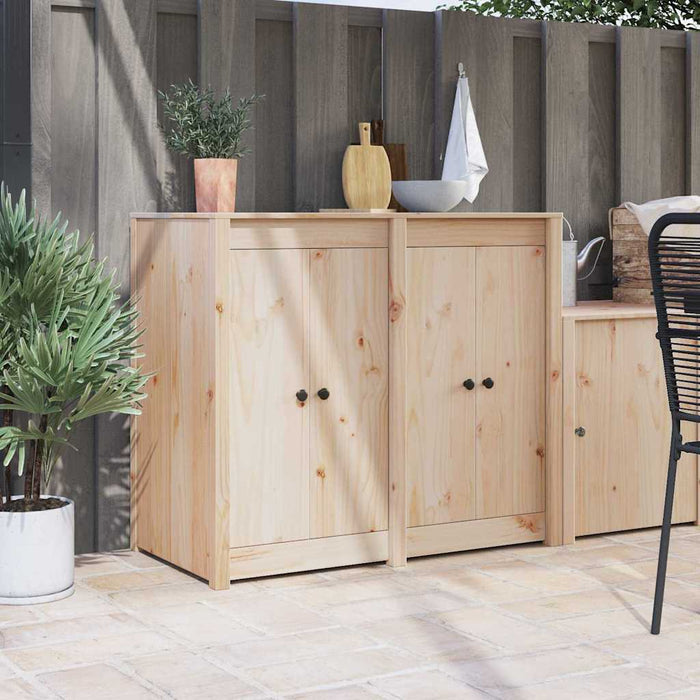 Kitchen Door 2 Pcs Cream 50 X 9 X 82 Cm Solid Pine Wood Nlnoib