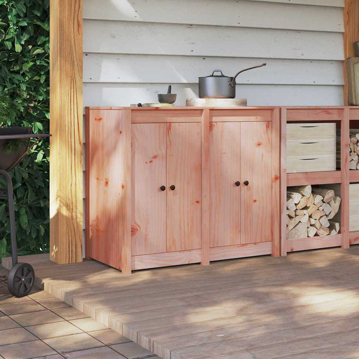 Outdoor Kitchen Doors 2 Pcs 50X9X82 Cm Solid Wood Douglas Fir Nlnoil