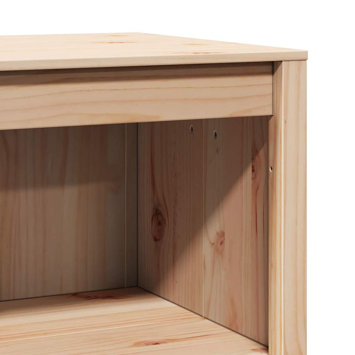 Kitchen Cabinet Brown 106 X 55 X 92 Cm Solid Pine Wood Nlnoii