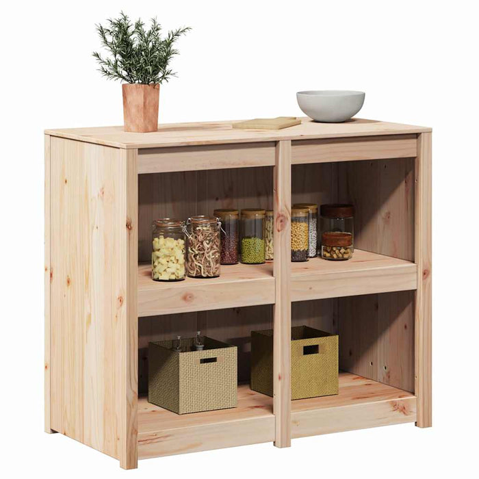 Kitchen Cabinet Brown 106 X 55 X 92 Cm Solid Pine Wood Nlnoii