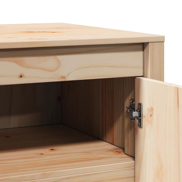 Kitchen Cabinet Brown 106 X 55 X 64 Cm Solid Pine Wood Nlnono