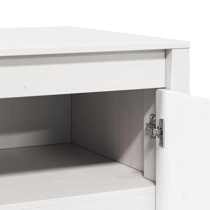 Kitchen Cabinet White 106 X 55 X 64 Cm Solid Pine Wood Nlnonx