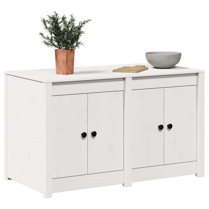 Kitchen Cabinet White 106 X 55 X 64 Cm Solid Pine Wood Nlnonx