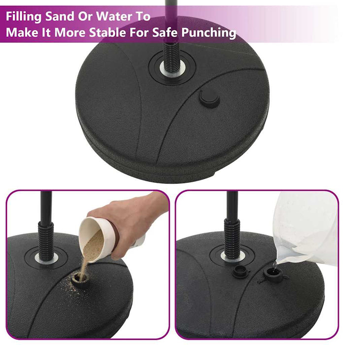 Punching Ball Set With Gloves And Pump Adjustable Height 81-122 Cm Aboltxp