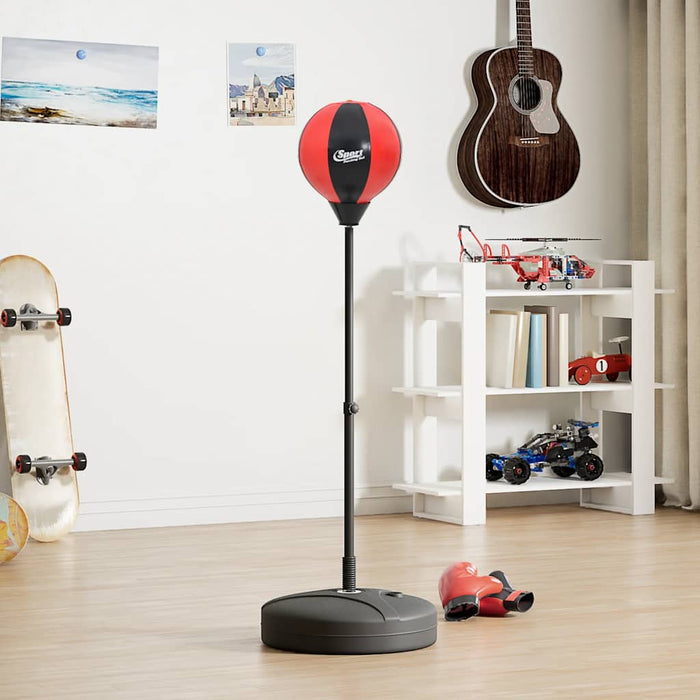 Punching Ball Set With Gloves And Pump Adjustable Height 81-122 Cm Aboltxp