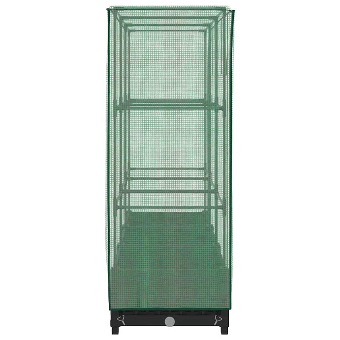 Raised Bed With Greenhouse Cover Rattan Look 120X40X123 Cm Abopnoo