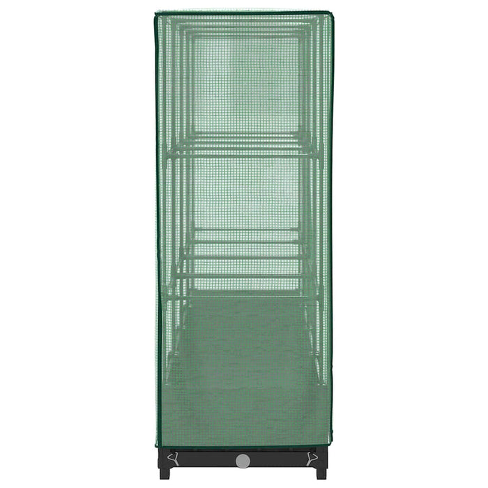 Raised Bed With Greenhouse Cover Rattan Look 160X40X123 Cm Abopnox