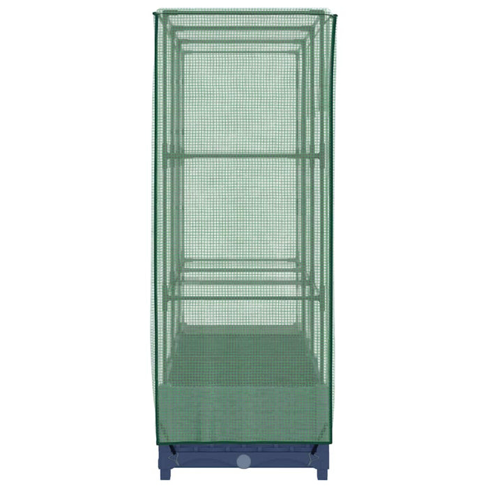 Raised Bed With Greenhouse Cover Rattan Look 120X40X123 Cm Abopnxp