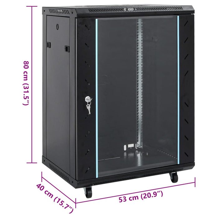 15U Network Cabinet 19 Ip20 Black 53X40X80 Cm Ttbilxk