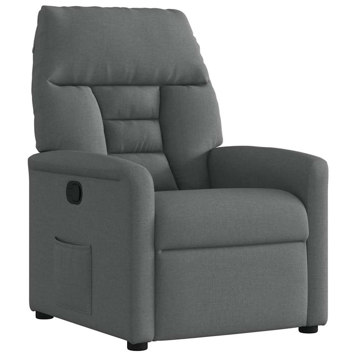 Recliner Chair Dark Grey Fabric Aboppat
