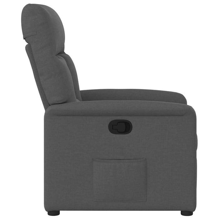 Recliner Chair Dark Grey Fabric Aboppat