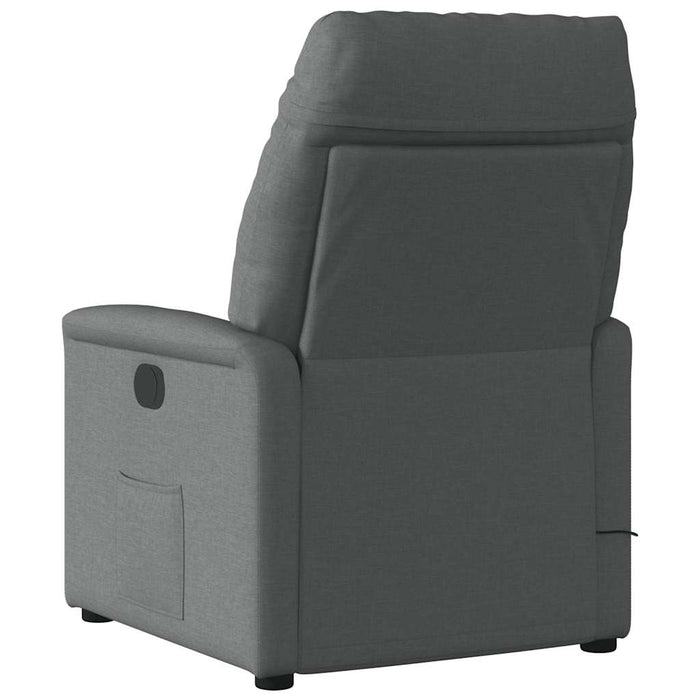 Massage Recliner Chair Dark Grey Fabric Abopppt