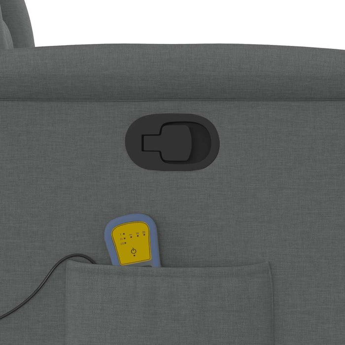 Massage Recliner Chair Dark Grey Fabric Abopppt