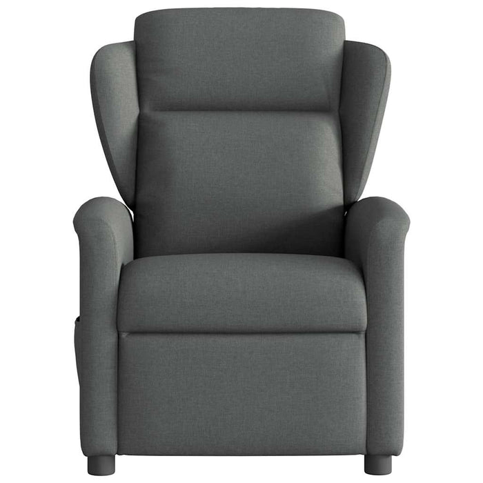 Massage Recliner Chair Dark Grey Fabric Aboppni