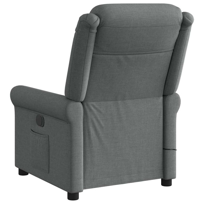 Massage Recliner Chair Dark Grey Fabric Aboplai