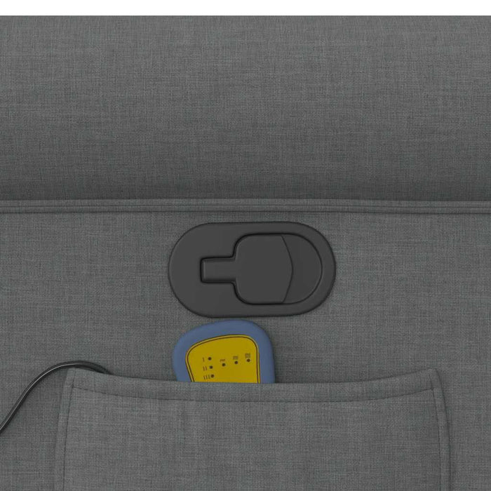 Massage Recliner Chair Dark Grey Fabric Aboplai