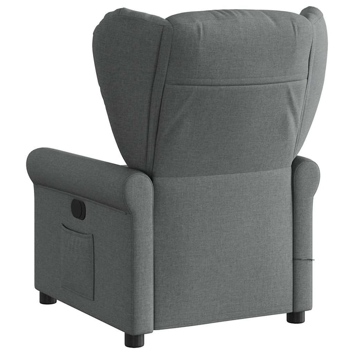 Massage Recliner Chair Dark Grey Fabric Aboplli