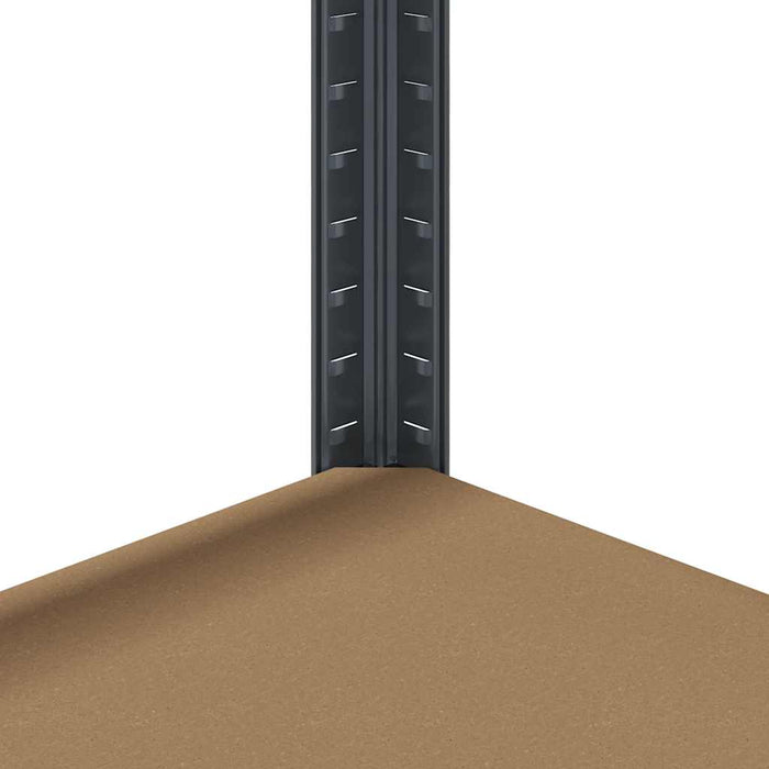 2 Piece 5-Layer Shelves Set Anthracite Steel&Engineered Wood Ttbilxo