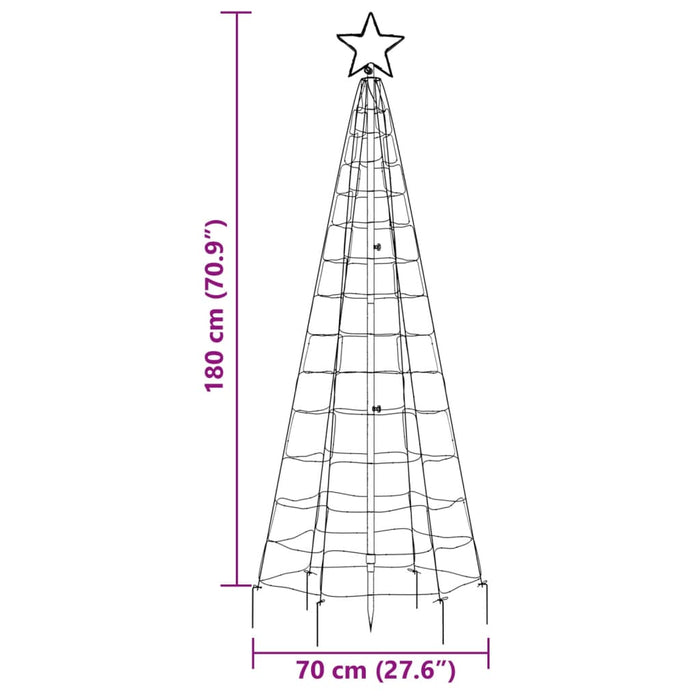 Christmas Tree Light With Spikes 220 Leds Warm White 180 Cm Ttbilao