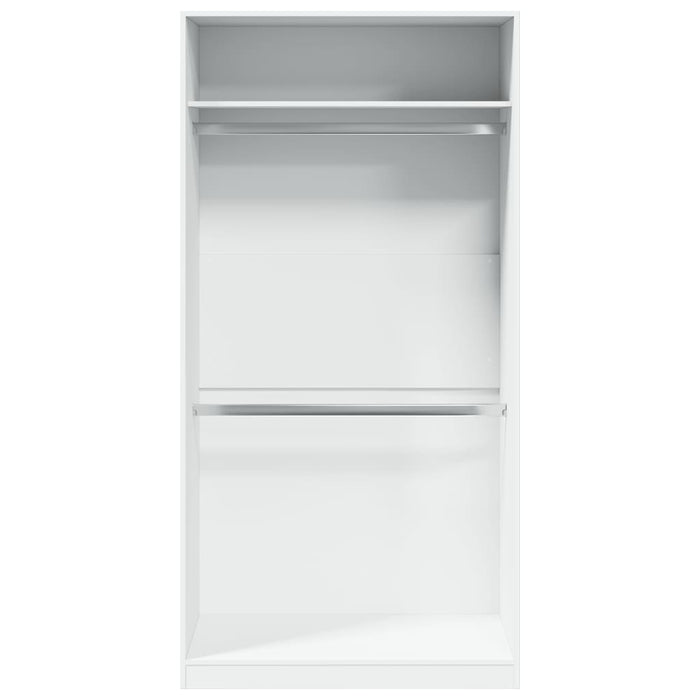 Wardrobe White 100X50X200 Cm Engineered Wood Ttbinbo