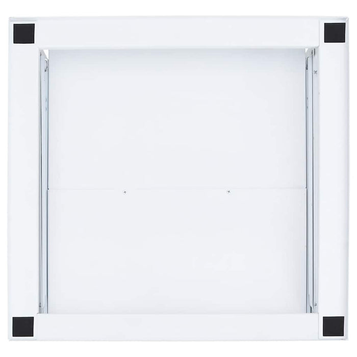 Washing Machine Pedestal With Pull-Out Shelf White Abbknit