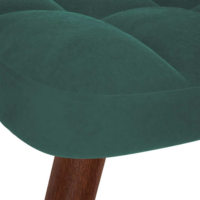 Relaxing Chair With Stool Dark Green Velvet Abolnxt
