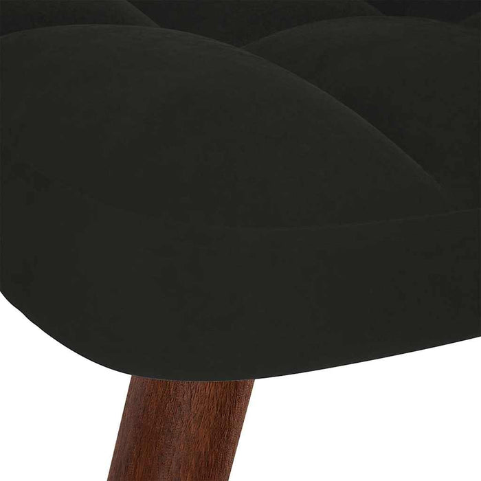 Relaxing Chair With Stool Black Velvet Abolnxi