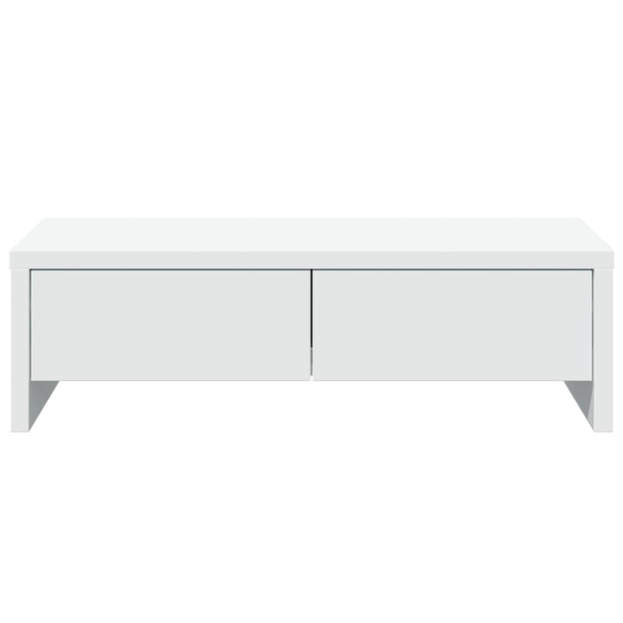 Monitor Stand With Drawers White 50X27X15 Cm Engineered Wood Npallo
