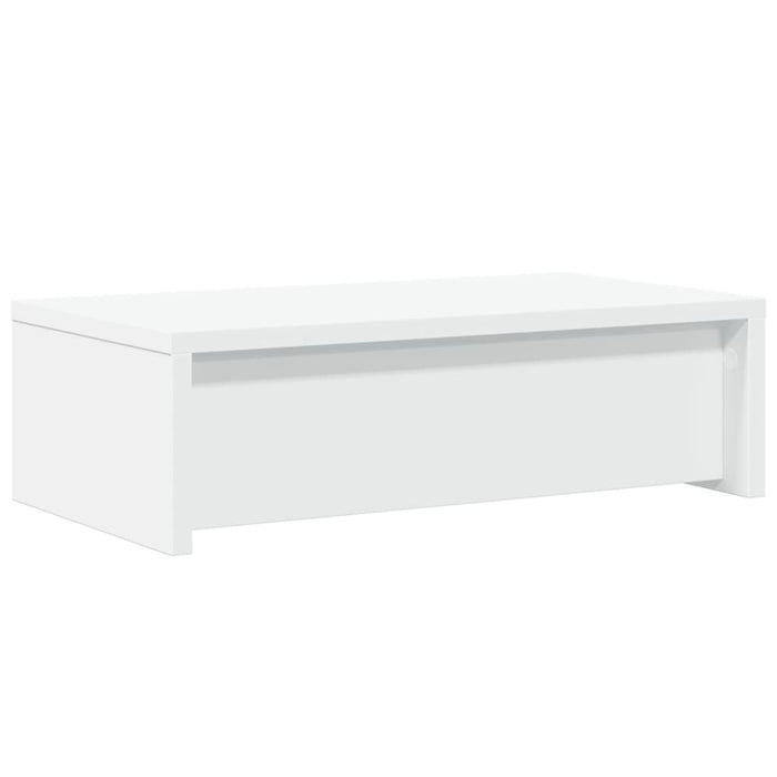 Monitor Stand With Drawers White 50X27X15 Cm Engineered Wood Npallo